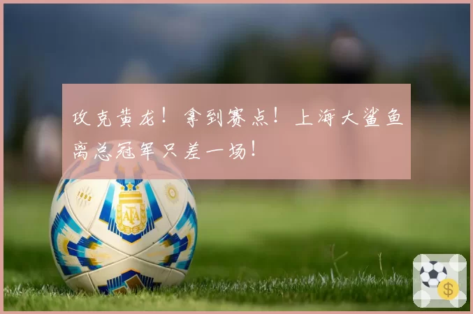 攻克黄龙！拿到赛点！上海大鲨鱼离总冠军只差一场！